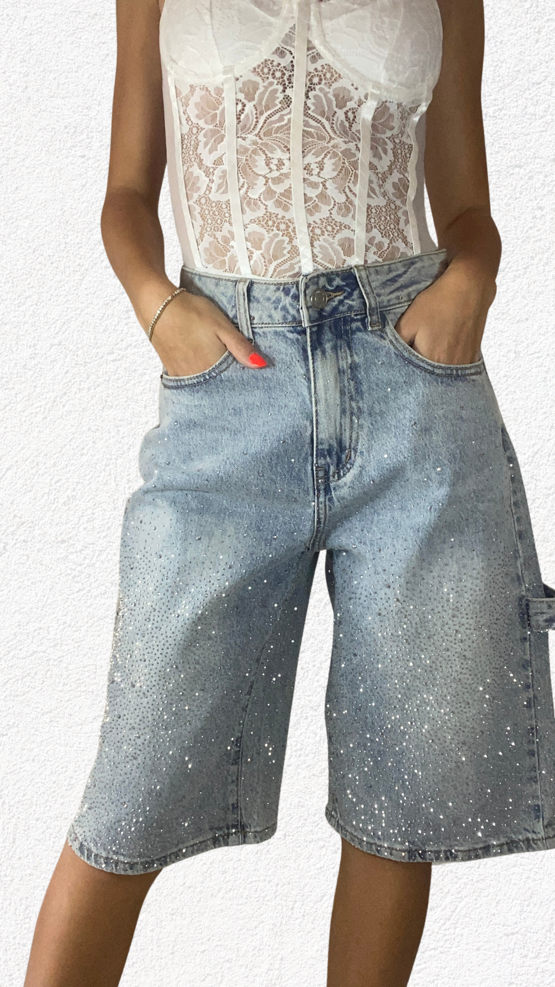 bermuda con strass