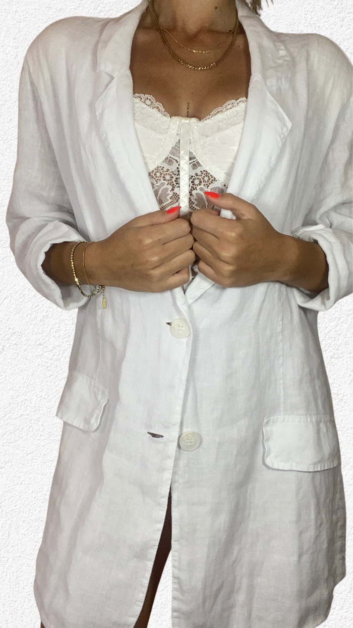 giacca in lino oversize