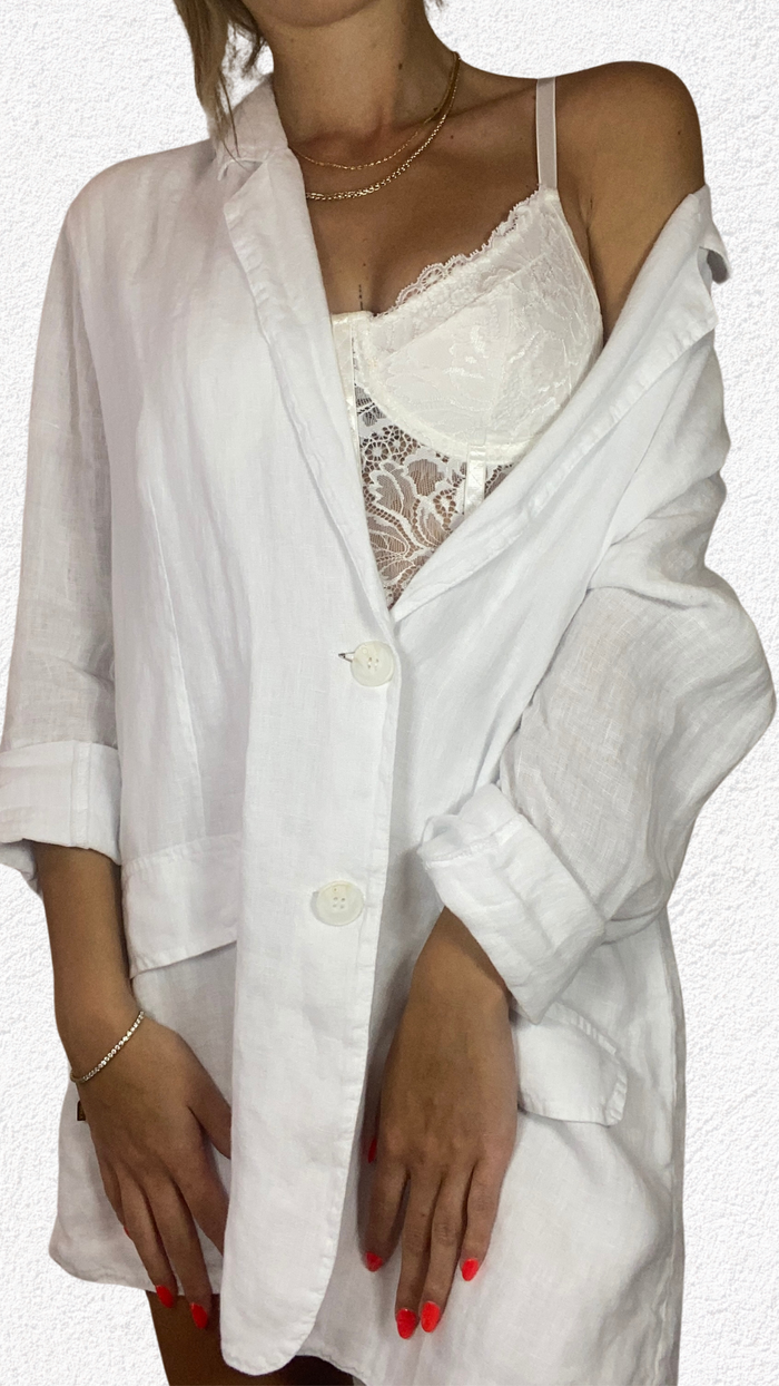 giacca in lino oversize